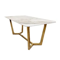 Lucien 1.8m gold table