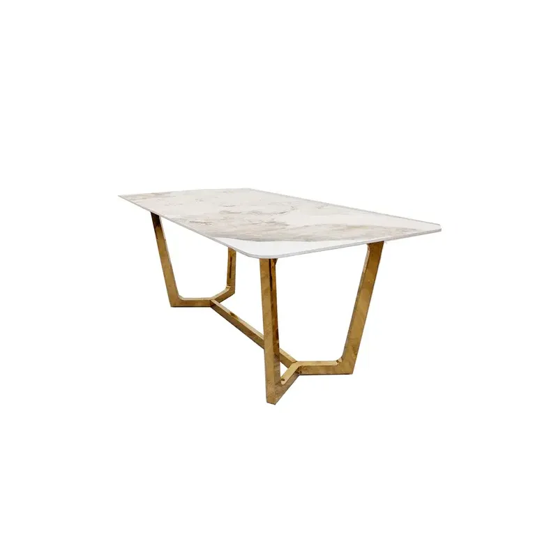 Lucien 1.8m gold table